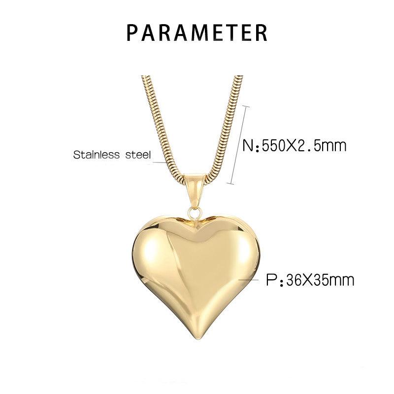 Gold & Silber hohle herzförmige Halskette Für Damen & Geschenke - Miseru