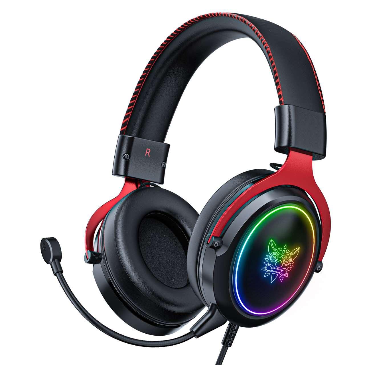 ONIKUMA X4 Gaming Headset kabelgebundene Stereo-Bass-Kopfhörer mit Mikrofon LED-Kopfhörer für PC Laptop Tablet PS4 Casque - Miseru