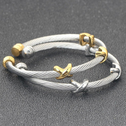 VQYSKO Edelstahl Armbänder Gold & Silber - Miseru