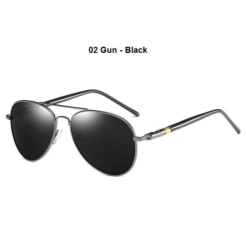 Männlich Vintage Schwarz Pilot Sonnenbrille - Miseru