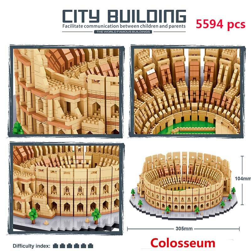 LEGO | Stadtarchitektur Freiheitsstatue Big Ben Eiffelturm Mikro-Bausteinpaar Moskau London Kathedrale Diamant-Konstruktionsspielzeug - Miseru