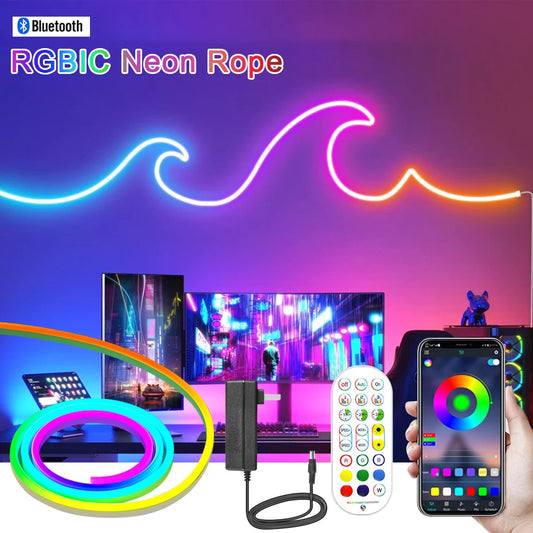 Smart Bluetooth RGBIC Neon Led Streifen 5M 10M 12V