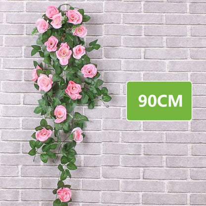 Hängende Kunstseide Morning Glory Imitation Flower Vine Wedding Garden Decor Fake Plant Vibrant Color Flower Wall Decor - Miseru