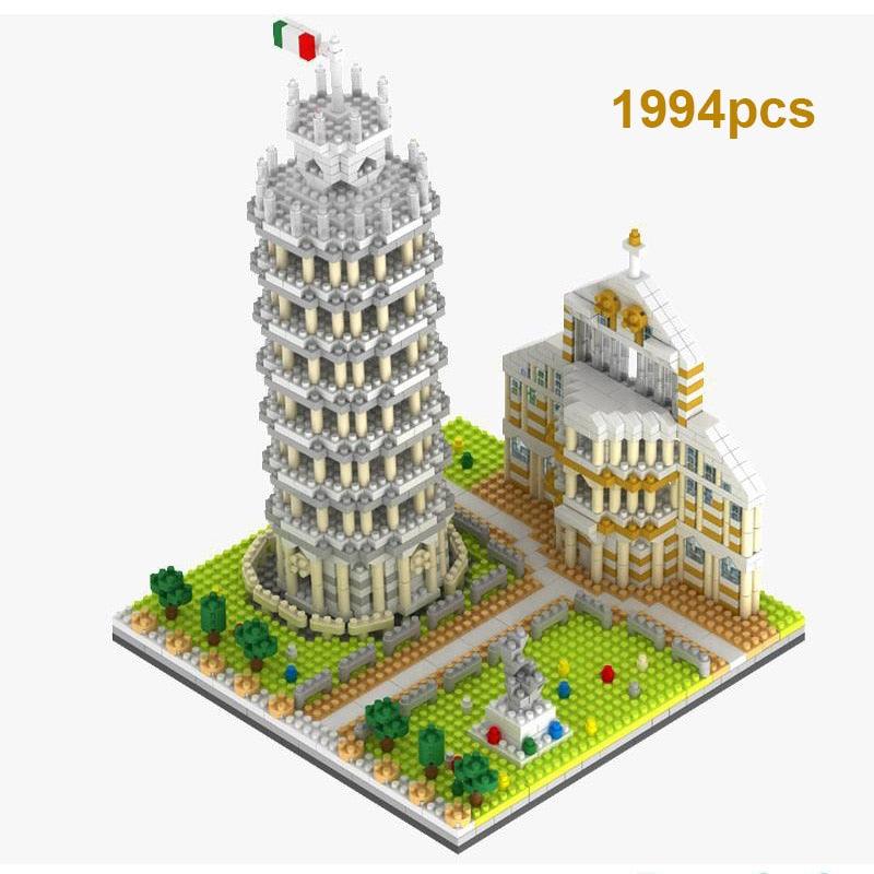 LEGO | Stadtarchitektur Freiheitsstatue Big Ben Eiffelturm Mikro-Bausteinpaar Moskau London Kathedrale Diamant-Konstruktionsspielzeug - Miseru