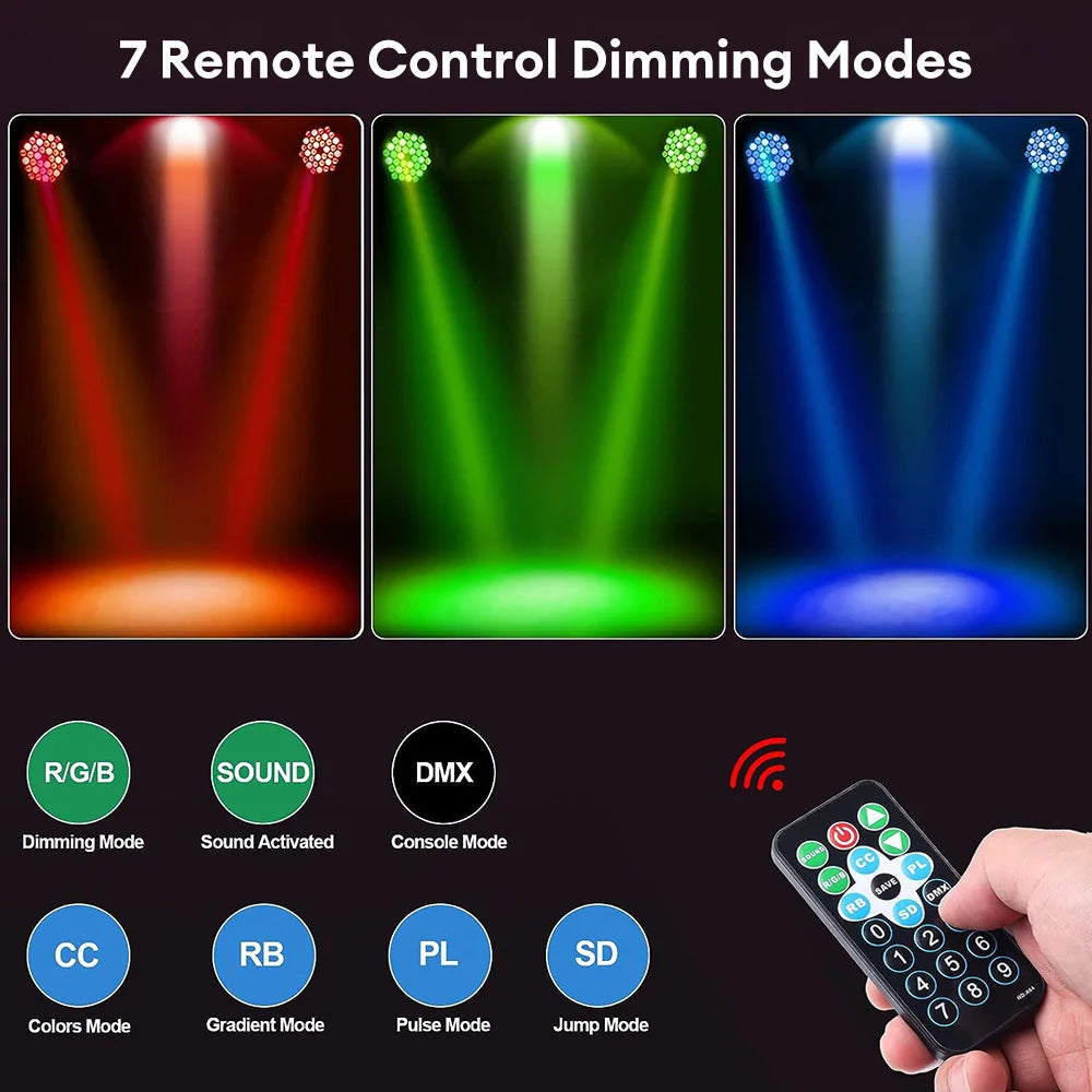 36LED RGB Bühnenlichter Par Lichteffekt DJ Disco DMX Beleuchtung Party