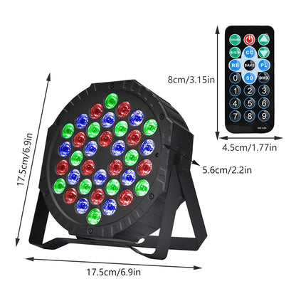 36LED RGB Bühnenlichter Par Lichteffekt DJ Disco DMX Beleuchtung Party