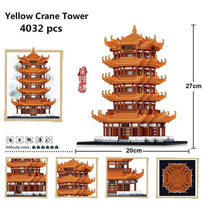 LEGO | Stadtarchitektur Freiheitsstatue Big Ben Eiffelturm Mikro-Bausteinpaar Moskau London Kathedrale Diamant-Konstruktionsspielzeug - Miseru