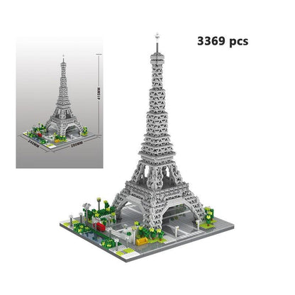 LEGO | Stadtarchitektur Freiheitsstatue Big Ben Eiffelturm Mikro-Bausteinpaar Moskau London Kathedrale Diamant-Konstruktionsspielzeug - Miseru