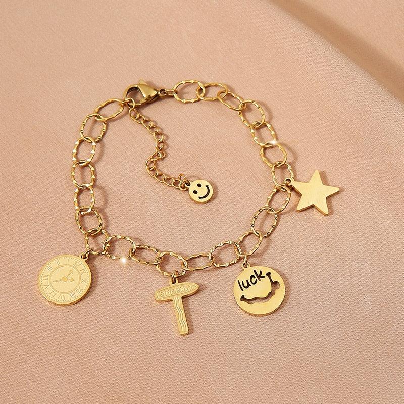 Armband Kreuze & Sterne Gold Geschenke für Frauen - Miseru