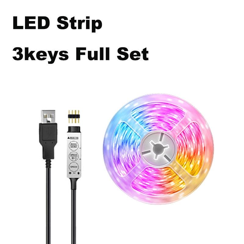 LED Streifen Licht Raumdekoration LED 5050 RGB Band TV LED Hintergrundbeleuchtung Neonlichter - Miseru