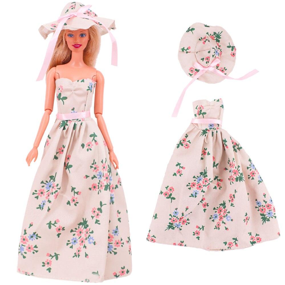 Fünfteiliger Anzug (1 Kleidungsstück + 4 Schmuckaccessoires) Elegantes blaues Abendkleid, geeignet für 30 cm große Barbies-Puppe - Miseru