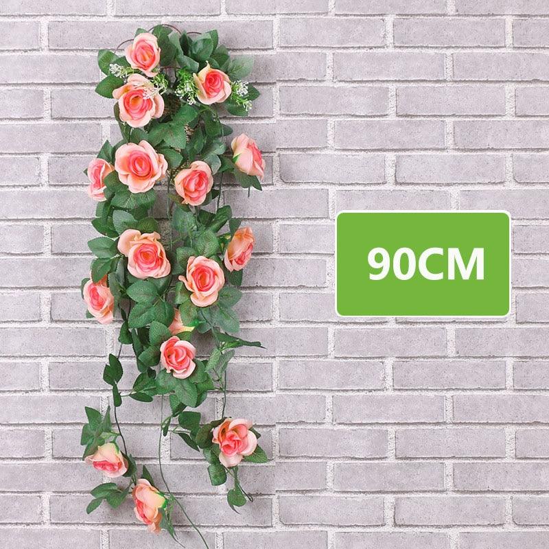 Hängende Kunstseide Morning Glory Imitation Flower Vine Wedding Garden Decor Fake Plant Vibrant Color Flower Wall Decor - Miseru