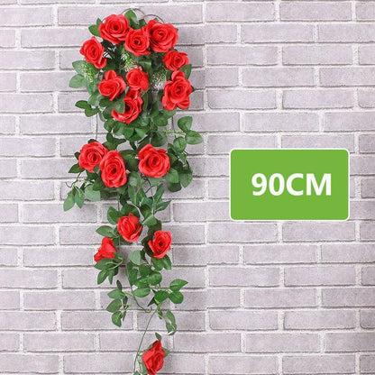 Hängende Kunstseide Morning Glory Imitation Flower Vine Wedding Garden Decor Fake Plant Vibrant Color Flower Wall Decor - Miseru