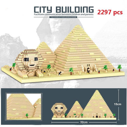 LEGO | Stadtarchitektur Freiheitsstatue Big Ben Eiffelturm Mikro-Bausteinpaar Moskau London Kathedrale Diamant-Konstruktionsspielzeug - Miseru