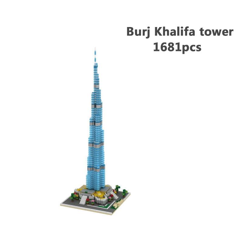 LEGO | Stadtarchitektur Freiheitsstatue Big Ben Eiffelturm Mikro-Bausteinpaar Moskau London Kathedrale Diamant-Konstruktionsspielzeug - Miseru