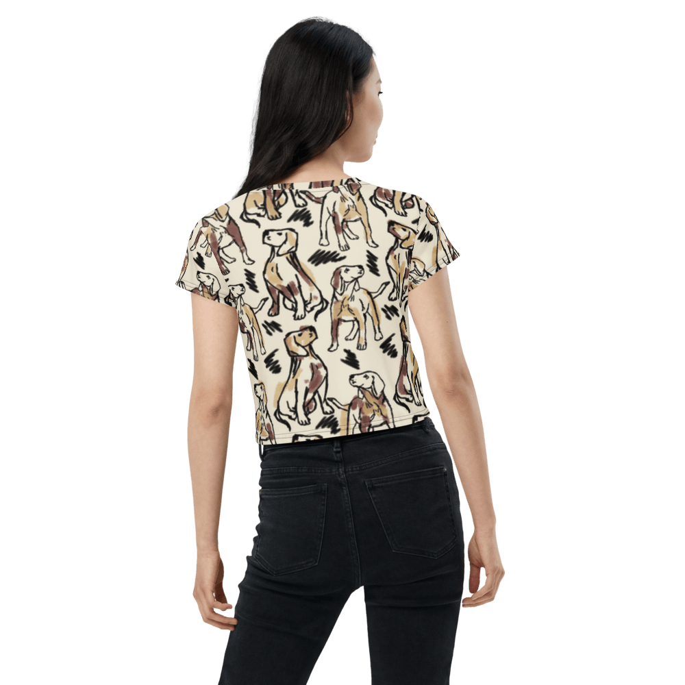 Miseru | Team Abby Hunde Fan Crop-Top Shirt - Miseru