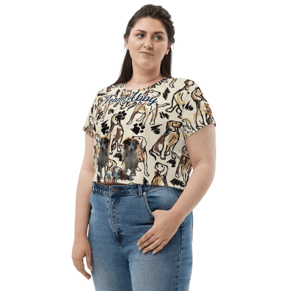 Miseru | Team Abby Hunde Fan Crop-Top Shirt - Miseru