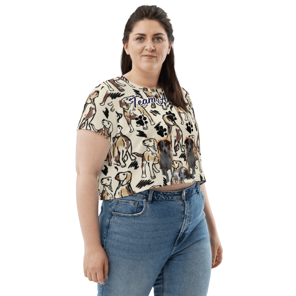 Miseru | Team Abby Hunde Fan Crop-Top Shirt - Miseru