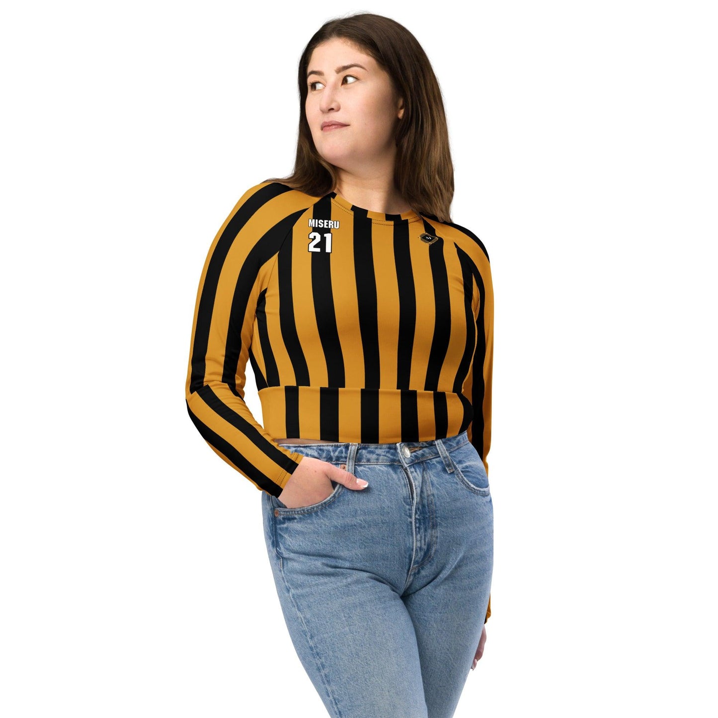 MISERU | Recyceltes Langarm Crop Top - Miseru