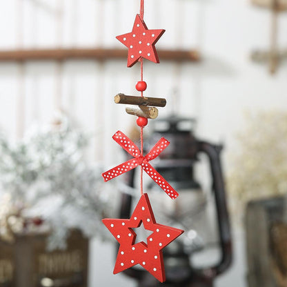 Weihnachten Baum Kreative Polka Dot Holz Anhänger - Miseru