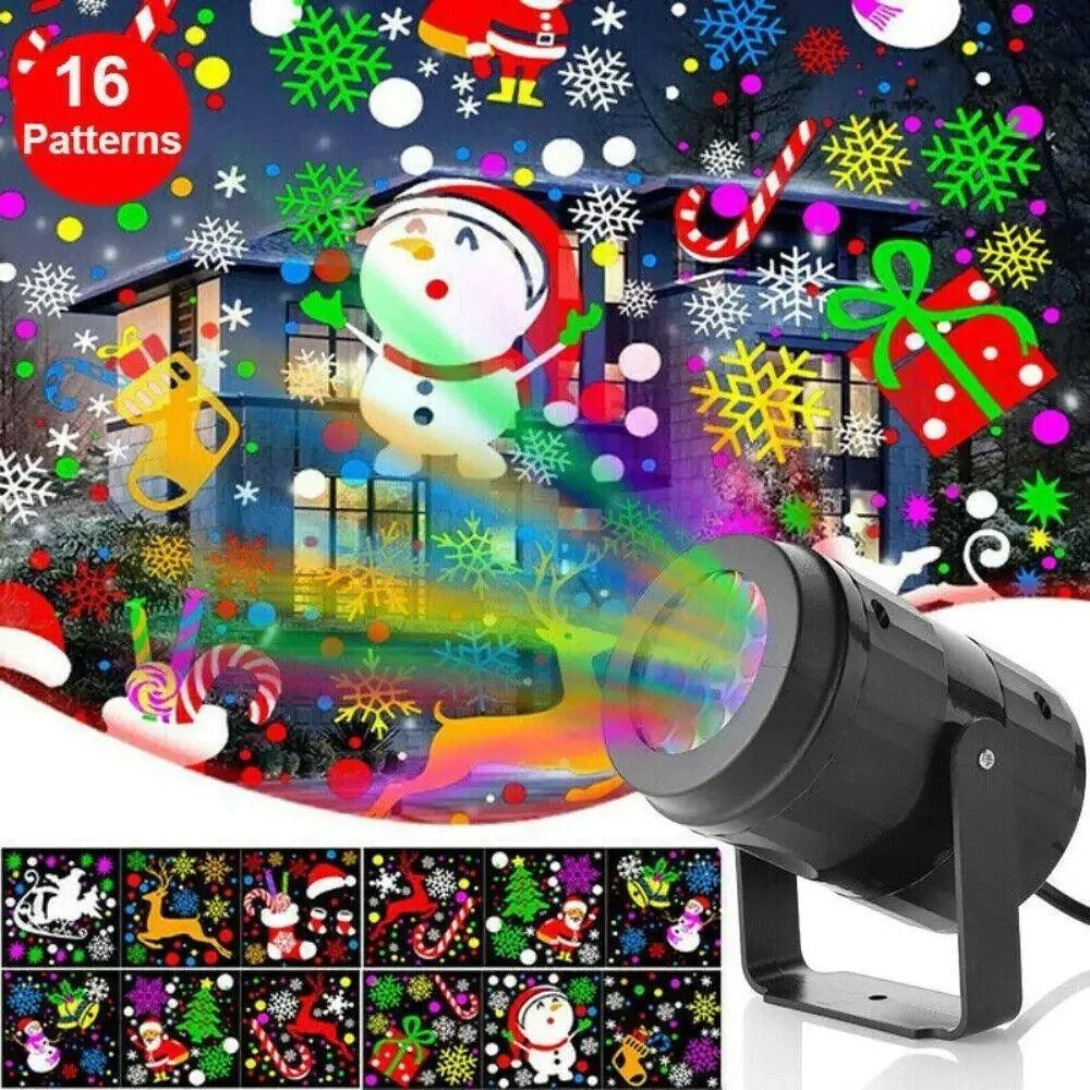 LED Weihnachten Schnee Lichter Projektor Weihnachten Lampe - Miseru