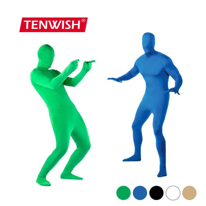 Green-Screen-Anzug, Chroma-Key-Overalls für Film-Tiktok-Video, unsichtbarer Effekt, Fotostudio-Requisiten - Miseru