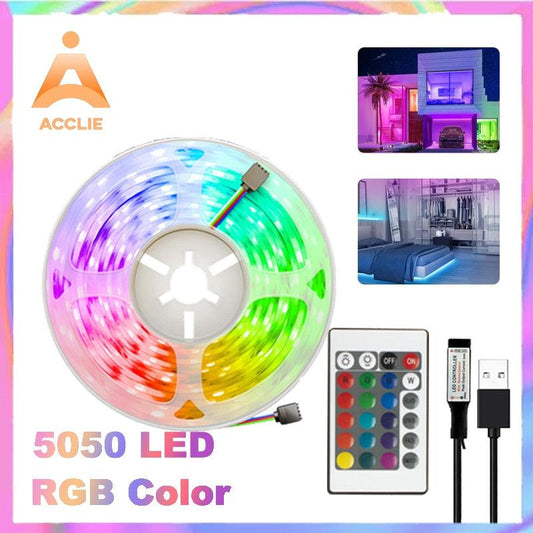 LED Streifen Licht Raumdekoration LED 5050 RGB Band TV LED Hintergrundbeleuchtung Neonlichter - Miseru